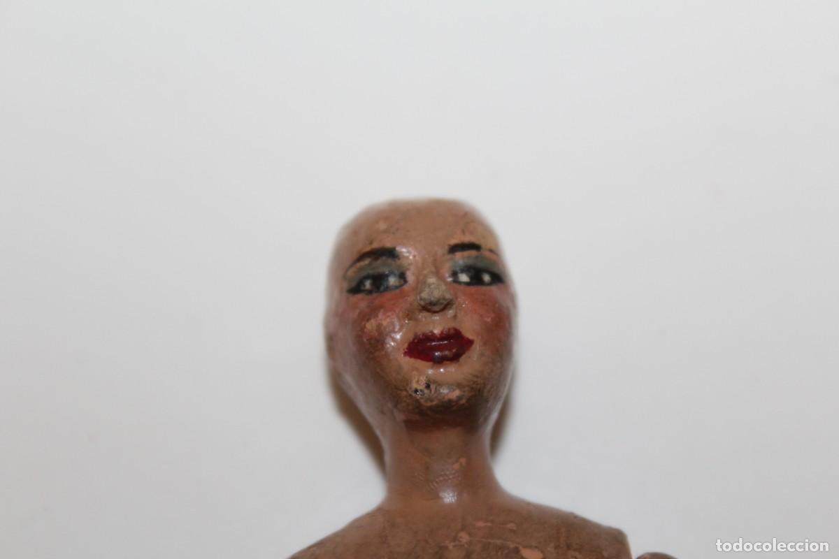 Mu&ntilde;eca espa&ntilde;ola clasica: ANTIGUA MU&Ntilde;ECA DE MADERA ARTICULADA - Foto 2
