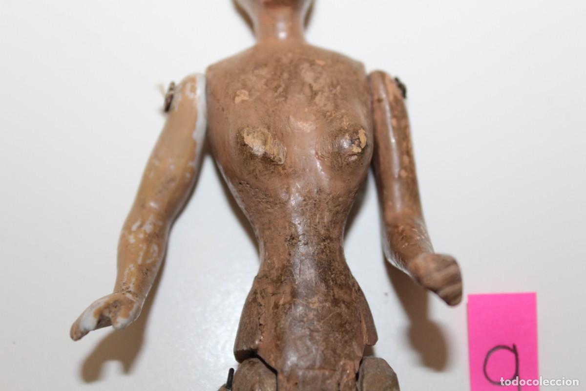 Mu&ntilde;eca espa&ntilde;ola clasica: ANTIGUA MU&Ntilde;ECA DE MADERA ARTICULADA - Foto 3