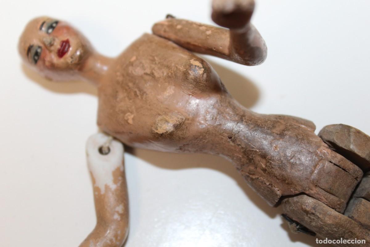 Mu&ntilde;eca espa&ntilde;ola clasica: ANTIGUA MU&Ntilde;ECA DE MADERA ARTICULADA - Foto 8