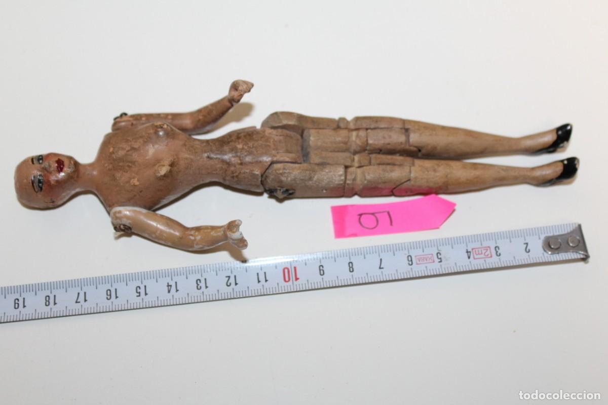 Mu&ntilde;eca espa&ntilde;ola clasica: ANTIGUA MU&Ntilde;ECA DE MADERA ARTICULADA - Foto 9