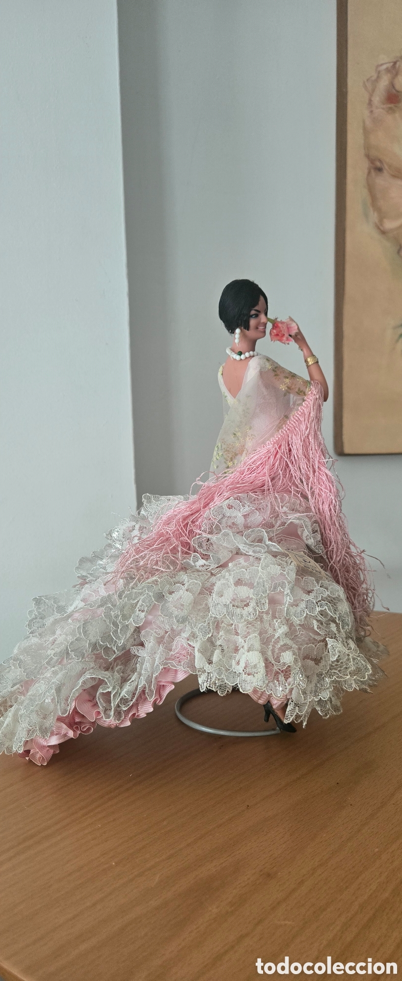 Mu&ntilde;eca espa&ntilde;ola clasica: Mu&ntilde;eca Marin flamenca, &rdquo;Clavelito&rdquo;
