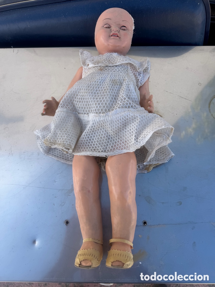 Mu&ntilde;eca espa&ntilde;ola clasica: Mu&ntilde;eca de cart&oacute;n piedra ojos basculante