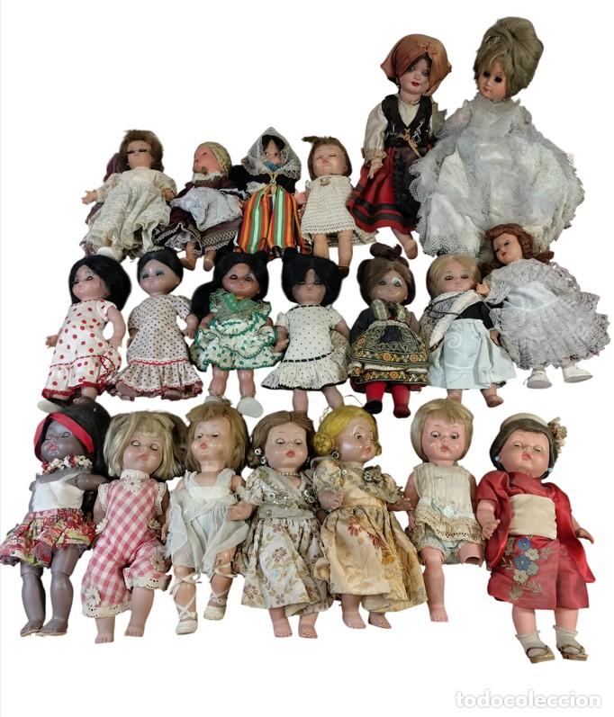 Mu&ntilde;eca espa&ntilde;ola clasica: CONJUNTO COLECCIONABLE DE MU&Ntilde;ECAS (20). PIRULA, ANGELITA, ETC. CELULOIDE/PL&Aacute;STICO. ESPA&Ntilde;A. C.1940-60