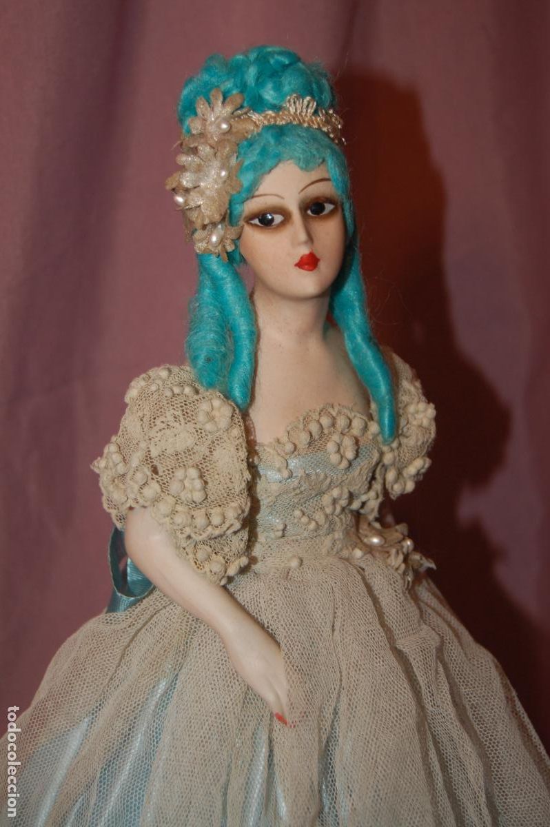 Mu&ntilde;eca espa&ntilde;ola clasica: MU&Ntilde;ECA LAMPARA DE PORCELANA BEBE DE BADALONA A&Ntilde;OS 20