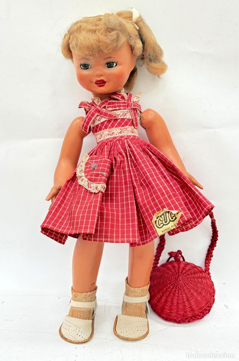 Mu&ntilde;eca espa&ntilde;ola clasica: MU&Ntilde;ECA MODELO CUCA DE MU&Ntilde;ECAS DIANA DE CART&Oacute;N PIEDRA CON VESTIDO, ETIQUETA Y BOLSO