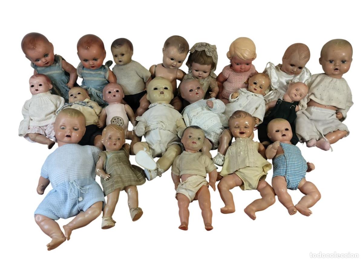 Mu&ntilde;eca espa&ntilde;ola clasica: GRAN COLECCI&Oacute;N DE BEB&Eacute;S ANTIGUOS (20). CELULOIDE, PL&Aacute;STICO Y CART&Oacute;N PIEDRA. EUROPA. SIGLO XX.