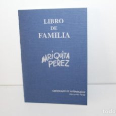 Muñeca Mariquita Pérez y Juanin: MARIQUITA PEREZ LIBRO DE FAMILIA AÑO 2000 - NUEVO SI USO. Lote 228434075