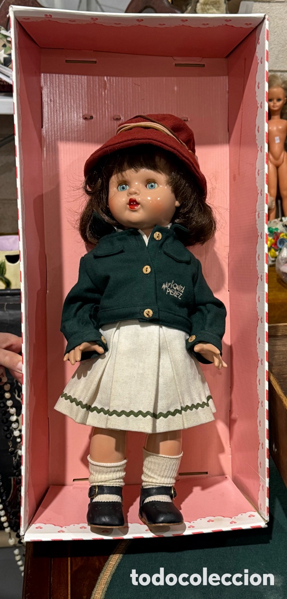 Mu&ntilde;eca Mariquita P&eacute;rez y Juanin: Mariquita P&eacute;rez de vinilo tama&ntilde;o grande con caja