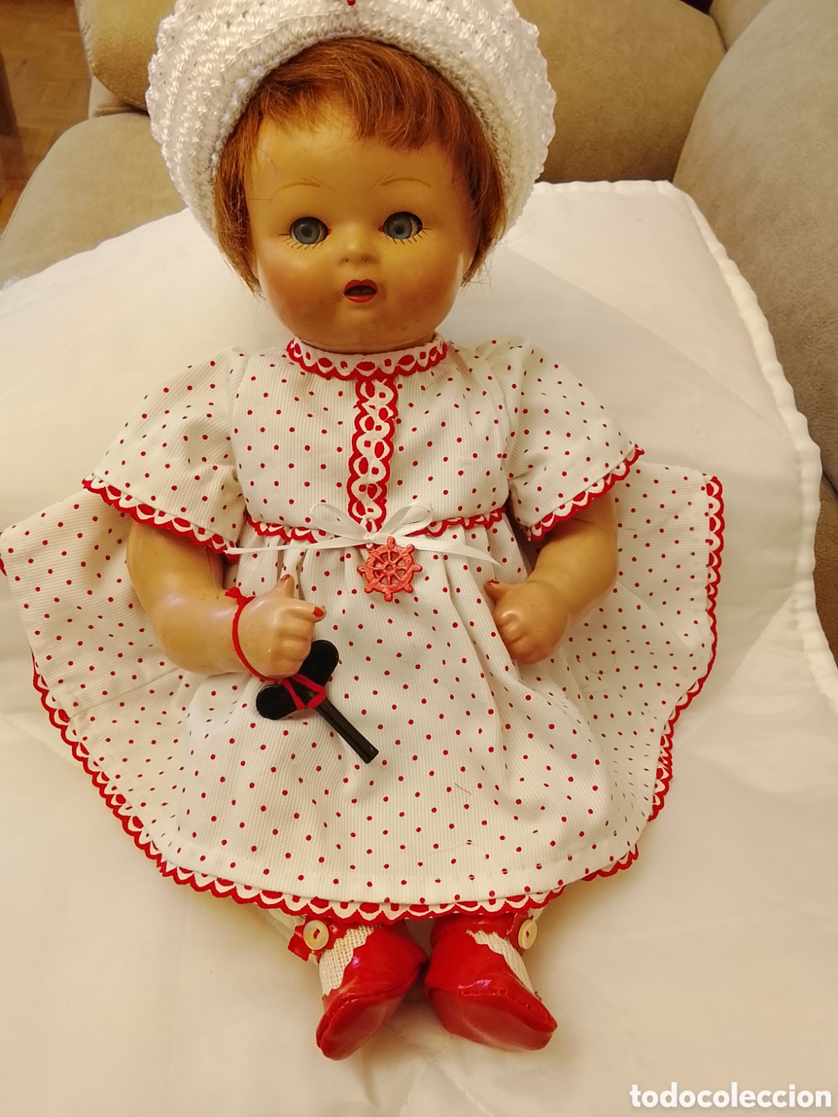 Mu&ntilde;eca Mariquita P&eacute;rez y Juanin: Juanin aut&oacute;mata ,a&ntilde;os 40-50.Pieza rara y dif&iacute;cil de conseguir .Ver fotos y leer descripci&oacute;n