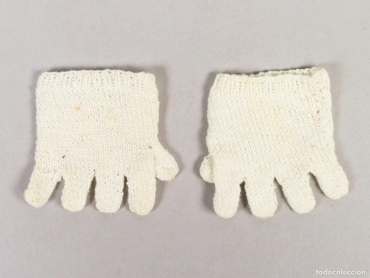 Mu&ntilde;eca Mariquita P&eacute;rez y Juanin: Guantes lana Mariquita P&eacute;rez color blanco a&ntilde;os 40