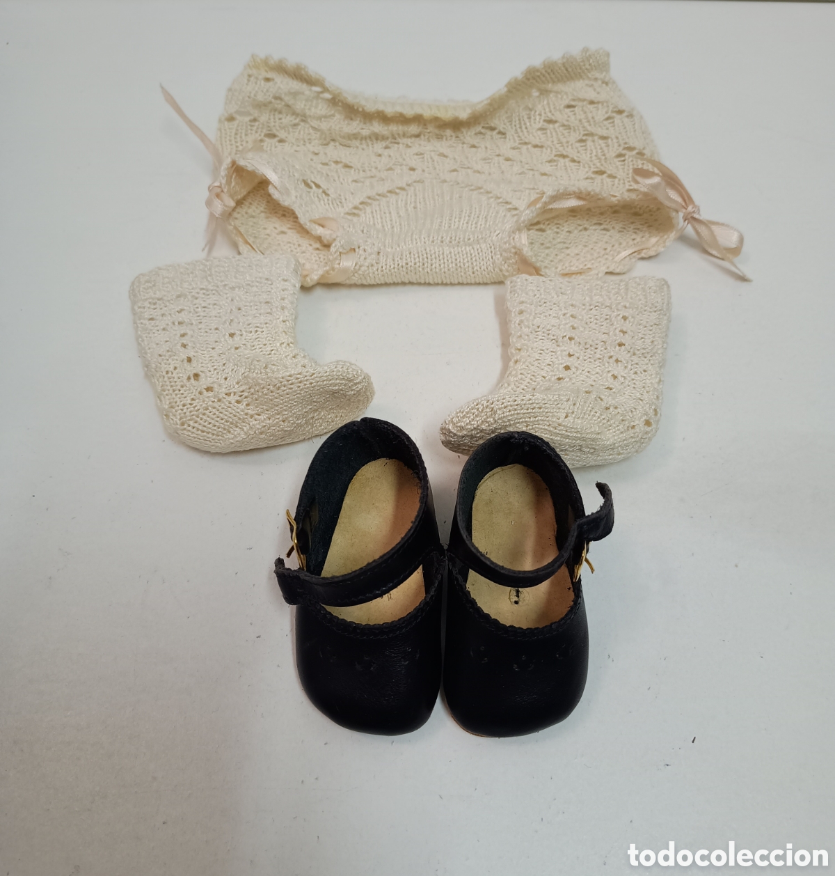 Mu&ntilde;eca Mariquita P&eacute;rez y Juanin: ZAPATOS DE MARIQUITA P&Eacute;REZ - LARGO 8cm - BRAGITA Y CALCETINES DE ENCAJE NO MARCADOS