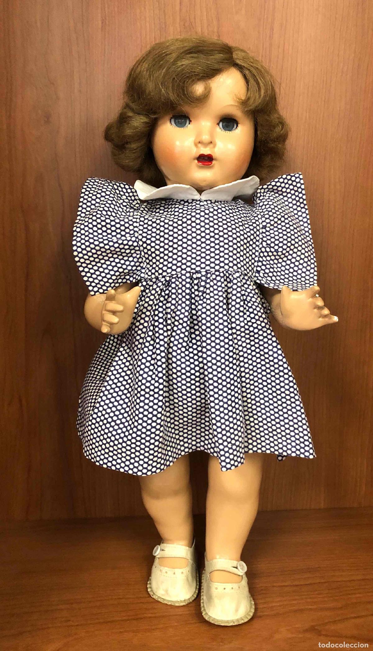 Mu&ntilde;eca Mariquita P&eacute;rez y Juanin: ANTIGUA MU&Ntilde;ECA MARIQUITA PEREZ ANDADORA CON VESTIDO Y ZAPATOS ORIGINALES, TODA DE ORIGEN