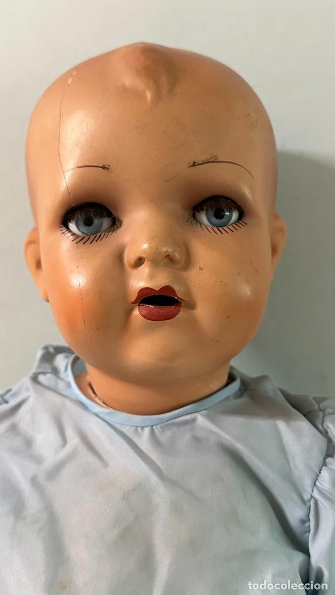 Mu&ntilde;eca Mariquita P&eacute;rez y juanin: Juan&iacute;n mu&ntilde;eco antiguo de cart&oacute;n piedra