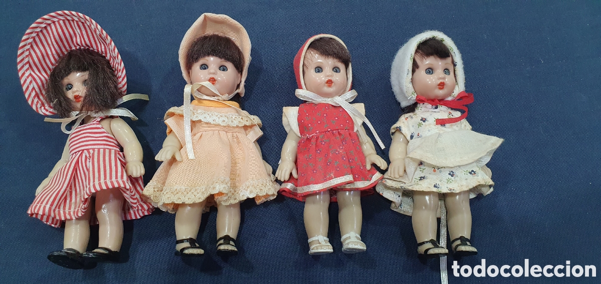 Boneca Mariquita P&eacute;rez e Juanin: Lote de 4 mu&ntilde;ecas Mariquita Perez. (L140)