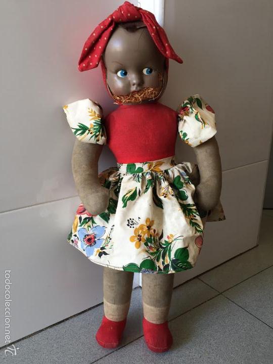 Mu&ntilde;ecas Lesly y Barriguitas: Mu&ntilde;eca Antigua. Mide 48cm, CELULOIDE TRAPO - Foto 1