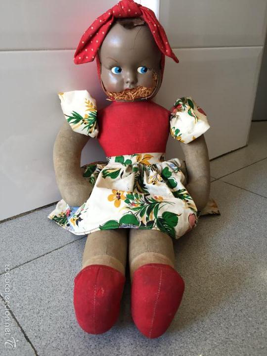 Mu&ntilde;ecas Lesly y Barriguitas: Mu&ntilde;eca Antigua. Mide 48cm, CELULOIDE TRAPO - Foto 6