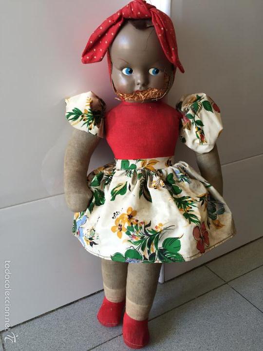 Mu&ntilde;ecas Lesly y Barriguitas: Mu&ntilde;eca Antigua. Mide 48cm, CELULOIDE TRAPO - Foto 7