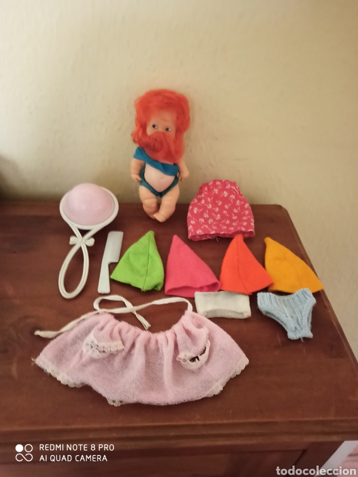 Mu&ntilde;ecas Lesly y Barriguitas: Barriguita Neptuno a&ntilde;os 80 y complementos. - Foto 1