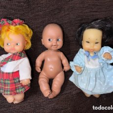 Muñecas Lesly y Barriguitas: LOTE DE 3 BARRIGUITAS DE FAMOSA CHINITA, PELÓN NEGRITO Y PAUSES DEL MUNDO