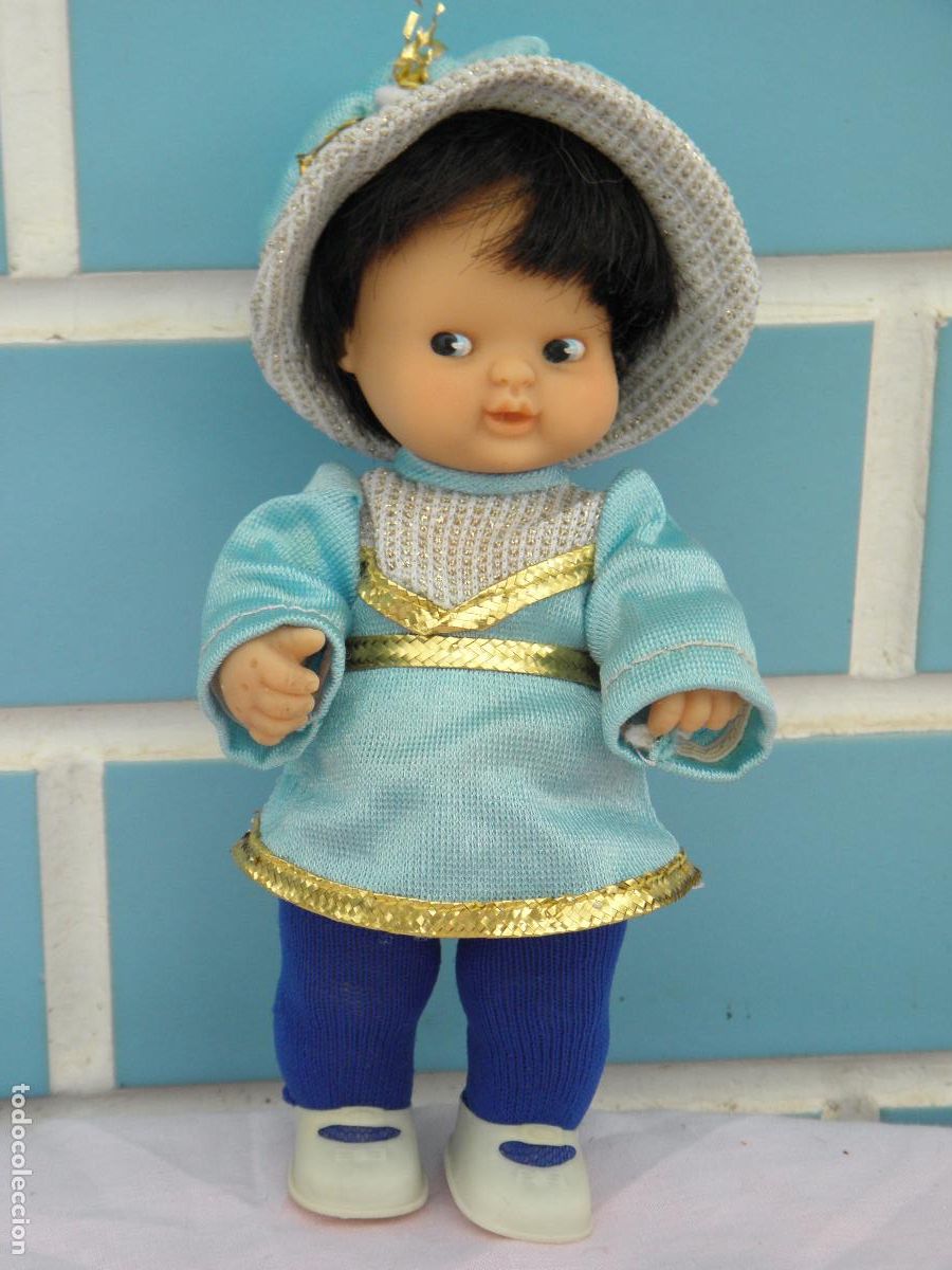 Puppen Lesly und Barriguitas : Antiguo mu&ntilde;eco Barriguitas Pr&iacute;ncipe de Famosa, de piernas rectas