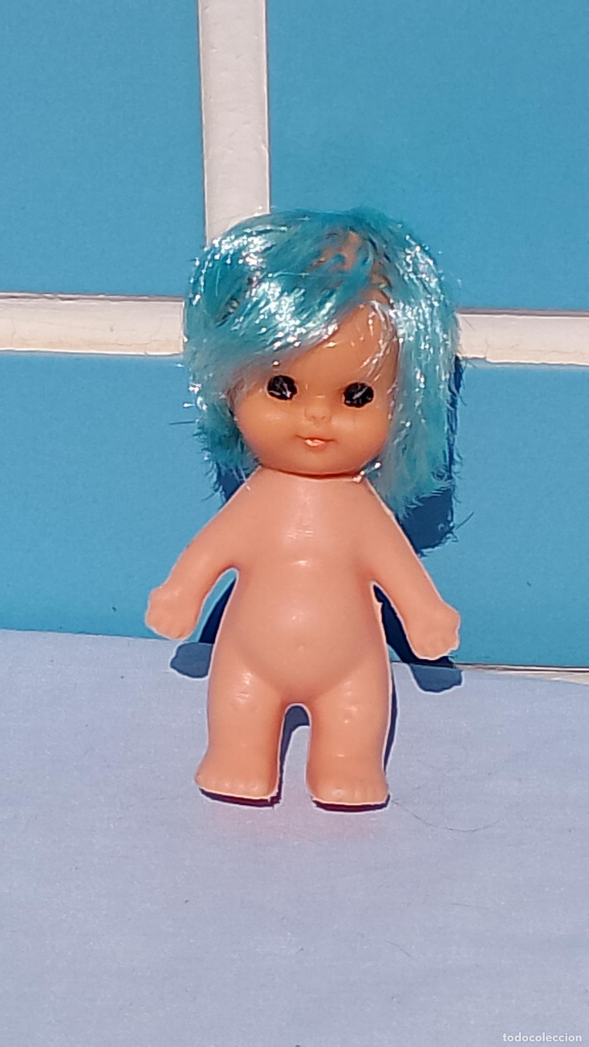 Bonecas Lesly e Barriguitas: Antiguo mu&ntilde;eco Chiquitines P&eacute;talo azul de la colecci&oacute;n Barriguitas del Bosque, de Famosa