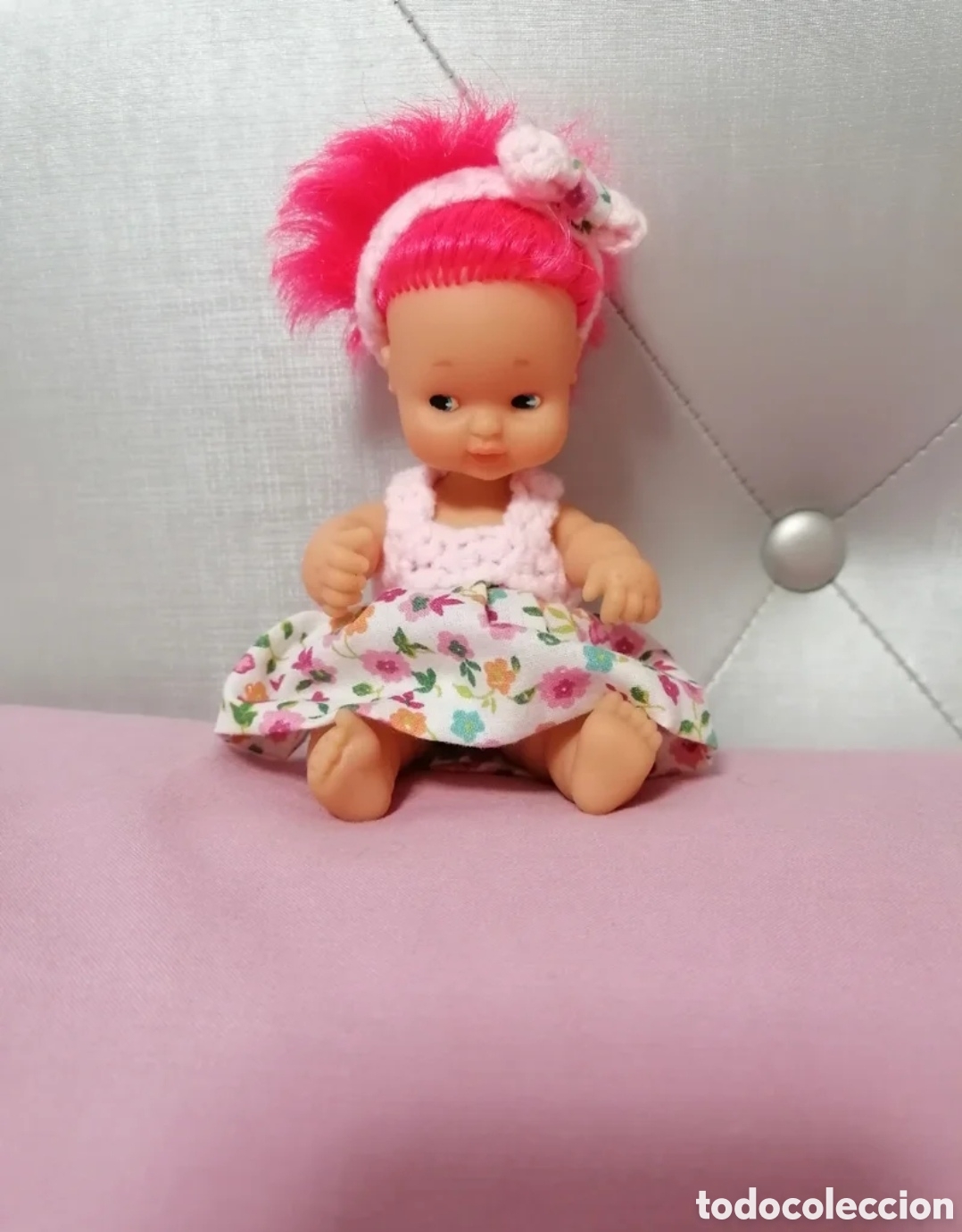 Mu&ntilde;ecas Lesly y Barriguitas: Mu&ntilde;eca barriguitas pelo rosa - Foto 1