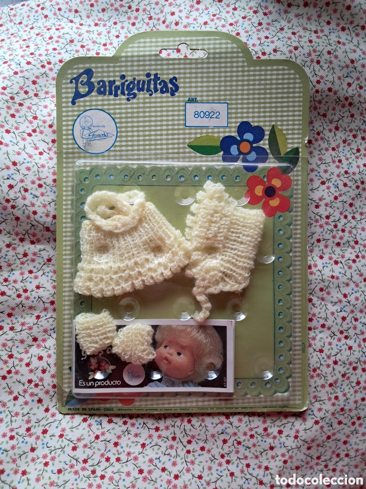 Mu&ntilde;ecas Lesly y Barriguitas: Bartiguitas. Conjunto de punto amarillo. Ref 80922 - Foto 1