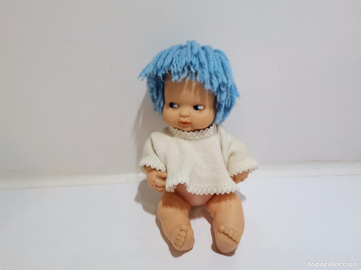 Mu&ntilde;ecas Lesly y Barriguitas: mu&ntilde;eca barriguitas lanas pelo azul - Foto 1