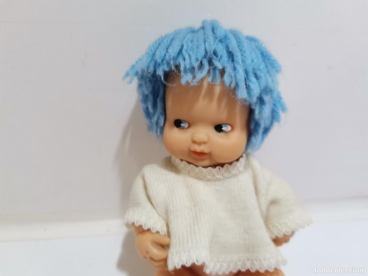 Mu&ntilde;ecas Lesly y Barriguitas: mu&ntilde;eca barriguitas lanas pelo azul - Foto 2