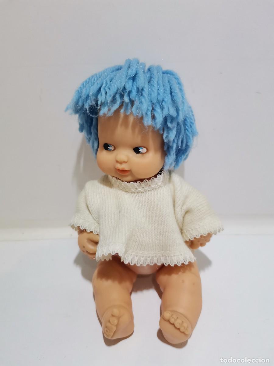 Mu&ntilde;ecas Lesly y Barriguitas: mu&ntilde;eca barriguitas lanas pelo azul - Foto 3