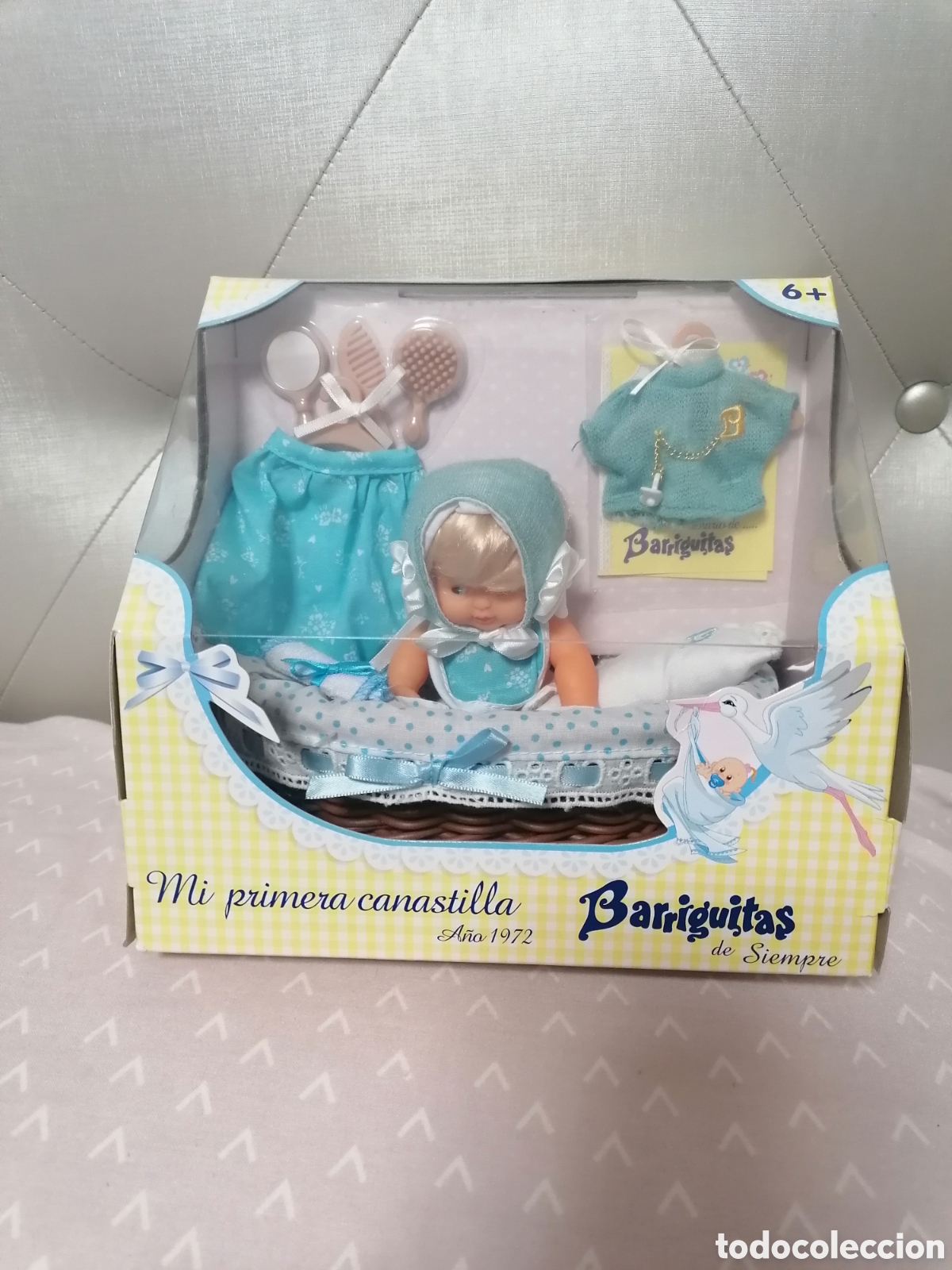 Mu&ntilde;ecas Lesly y Barriguitas: Mu&ntilde;eca barriguitas mi primera canastilla - Foto 1