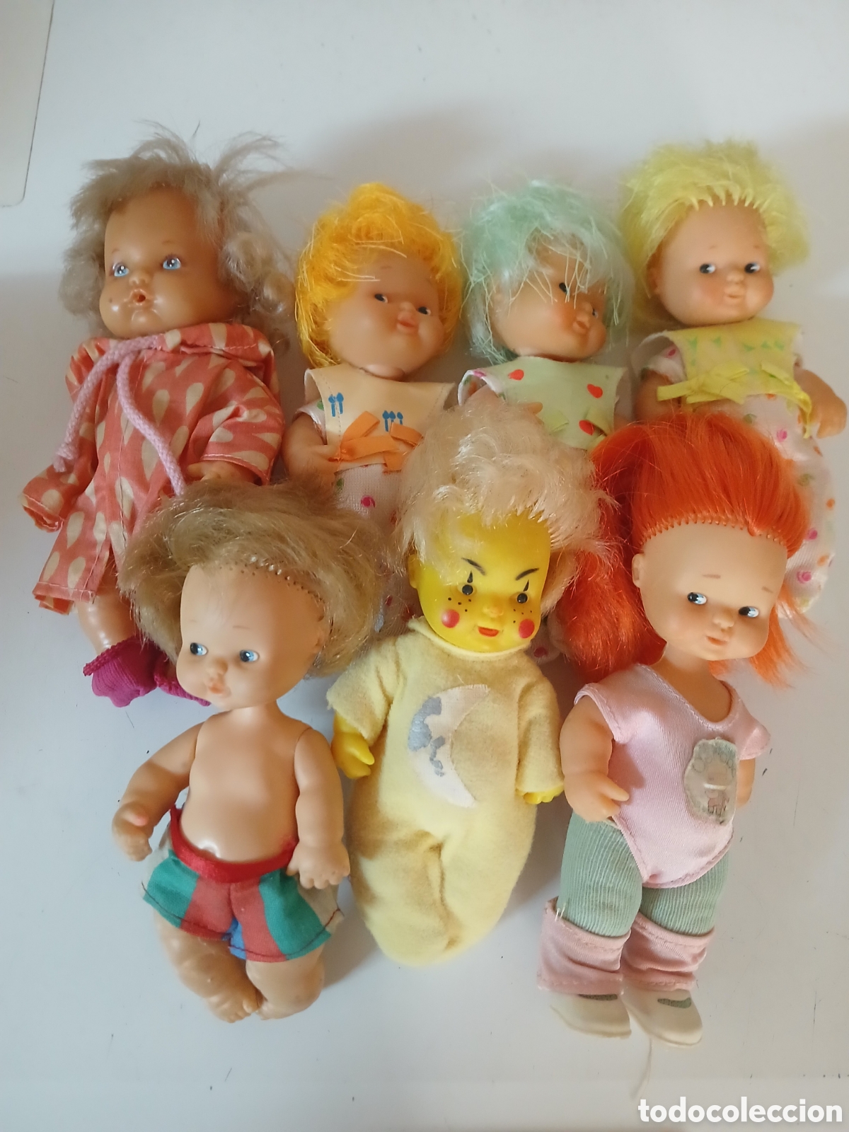 Mu&ntilde;ecas Lesly y Barriguitas: LOTE, 7 MU&Ntilde;ECAS BARRIGUITA DE FAMOSA A&Ntilde;OS 80.