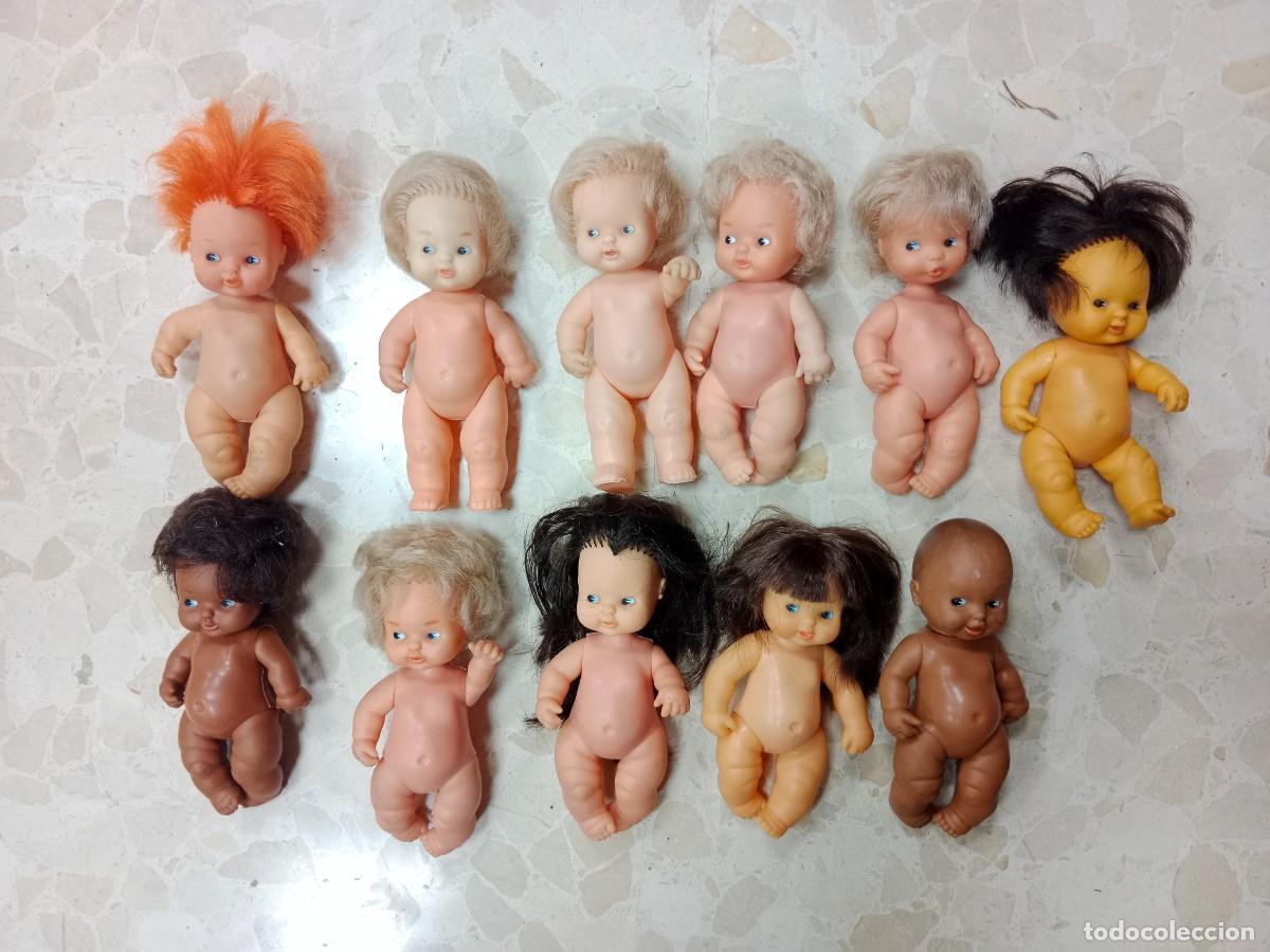 Mu&ntilde;ecas Lesly y Barriguitas: LOTE 11 MU&Ntilde;ECAS ORIGINALES FAMOSA - BARRIGUITAS MULTIRRACIAL A&Ntilde;OS 70