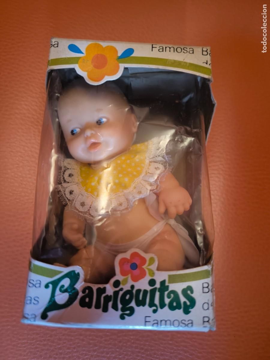 Mu&ntilde;ecas Lesly y Barriguitas: Mu&ntilde;eco Barriguitas de Famosa. En su caja. A&ntilde;os 80
