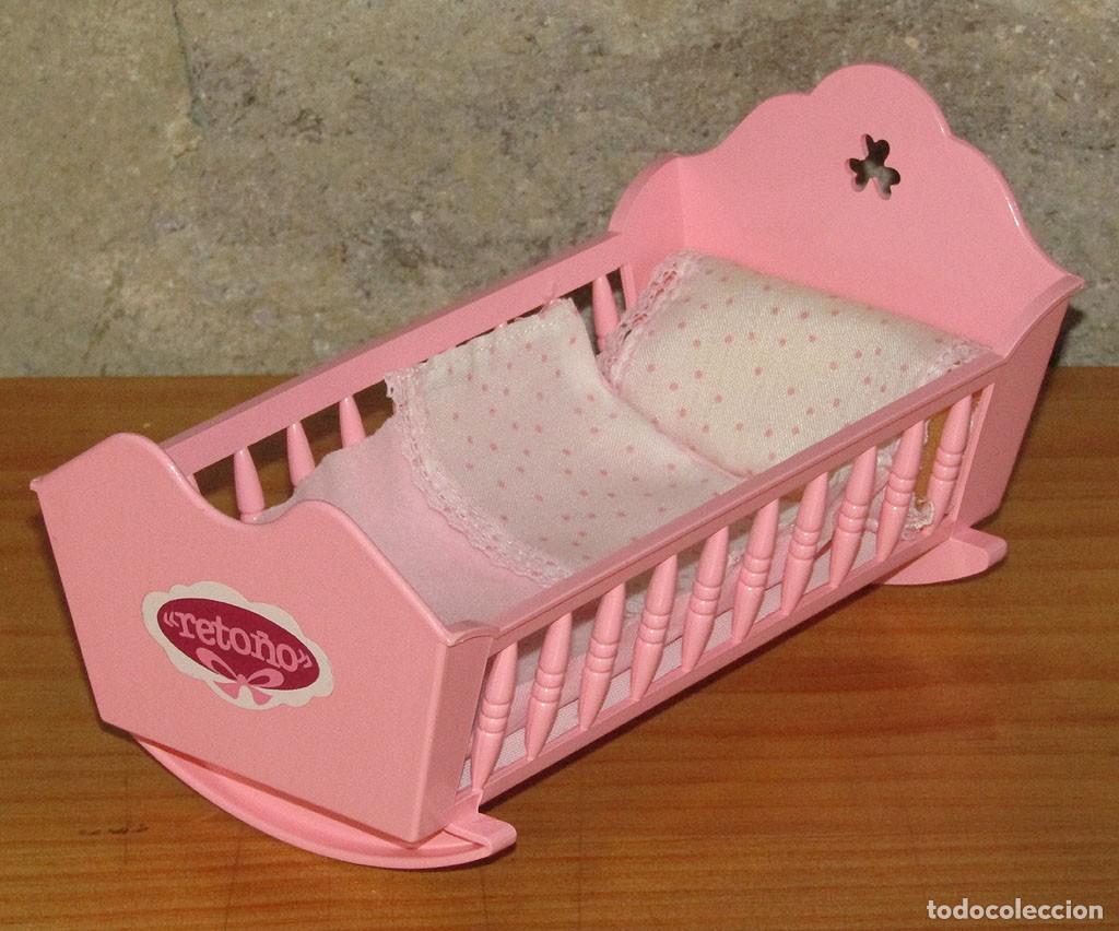 Mu&ntilde;ecas Lesly y Barriguitas: ANTIGUA CUNA DEL MU&Ntilde;ECO RETO&Ntilde;O BARRIGUITAS, DE FAMOSA - A&Ntilde;OS 80 - COLOR ROSA