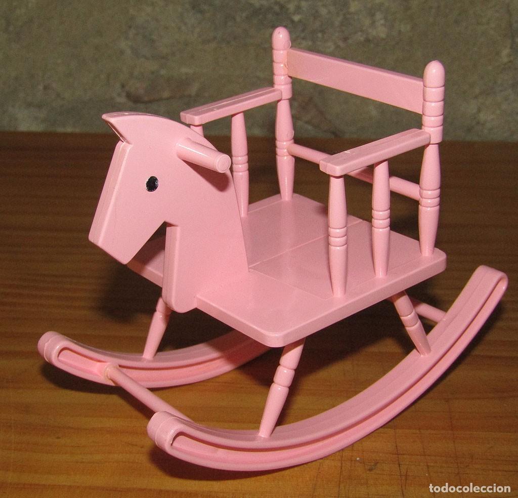 Mu&ntilde;ecas Lesly y Barriguitas: ANTIGUO BALANCIN CABALLITO DEL MU&Ntilde;ECO RETO&Ntilde;O DE BARRIGUITAS, FAMOSA - A&Ntilde;OS 70/80 - COLOR ROSA