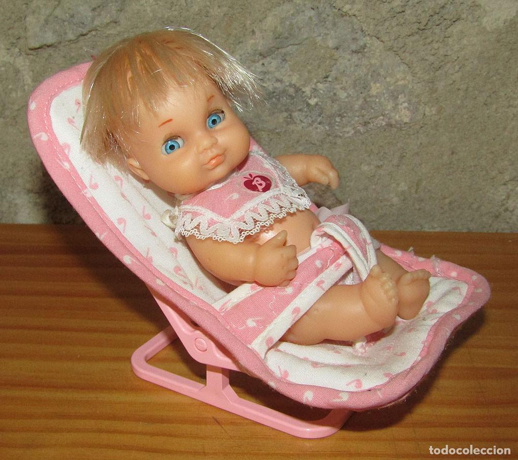Mu&ntilde;ecas Lesly y Barriguitas: ANTIGUO MU&Ntilde;ECO BARRIGUITAS RETO&Ntilde;O DE OJOS DURMIENTES CON SU HAMACA, DE FAMOSA - 87772