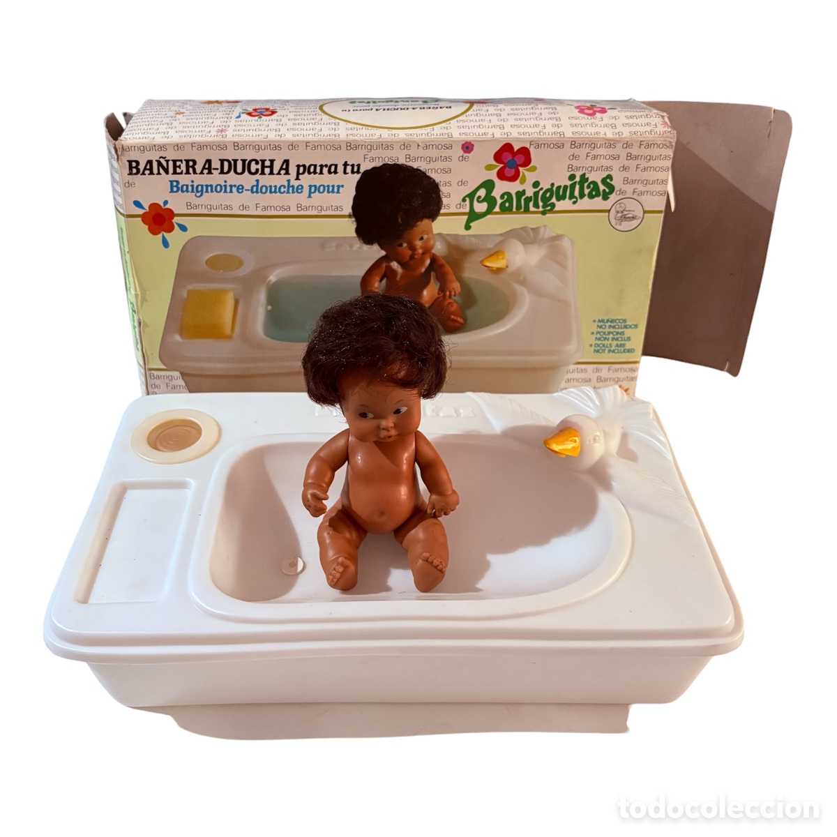 Mu&ntilde;ecas Lesly y Barriguitas: Ba&ntilde;era ducha barriguitas de famosa