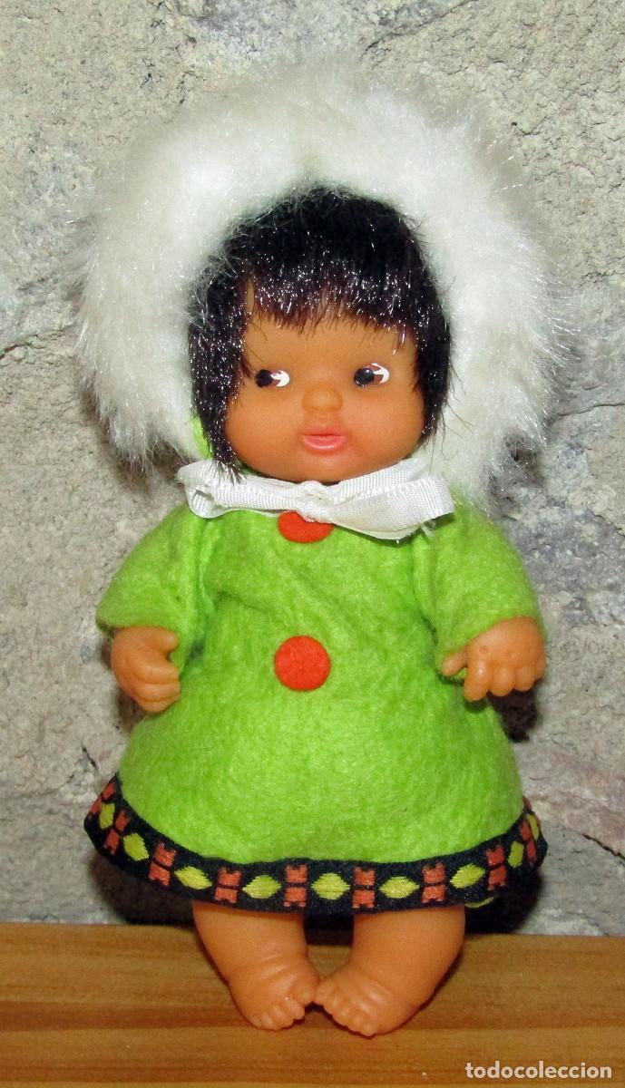 Mu&ntilde;ecas Lesly y Barriguitas: ANTIGUA MU&Ntilde;ECA BARRIGUITAS ESQUIMAL DE FAMOSA - A&Ntilde;OS 70 - PRIMER MODELO - COMPLETA
