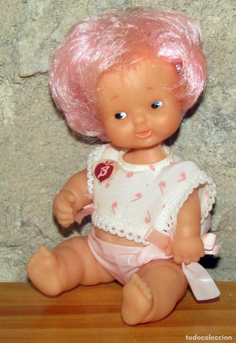 Mu&ntilde;ecas Lesly y Barriguitas: ANTIGUA BARRIGUITAS DE PELO ROSA, DE FAMOSA - A&Ntilde;OS 70/80 - CONJUNTO ORIGINAL