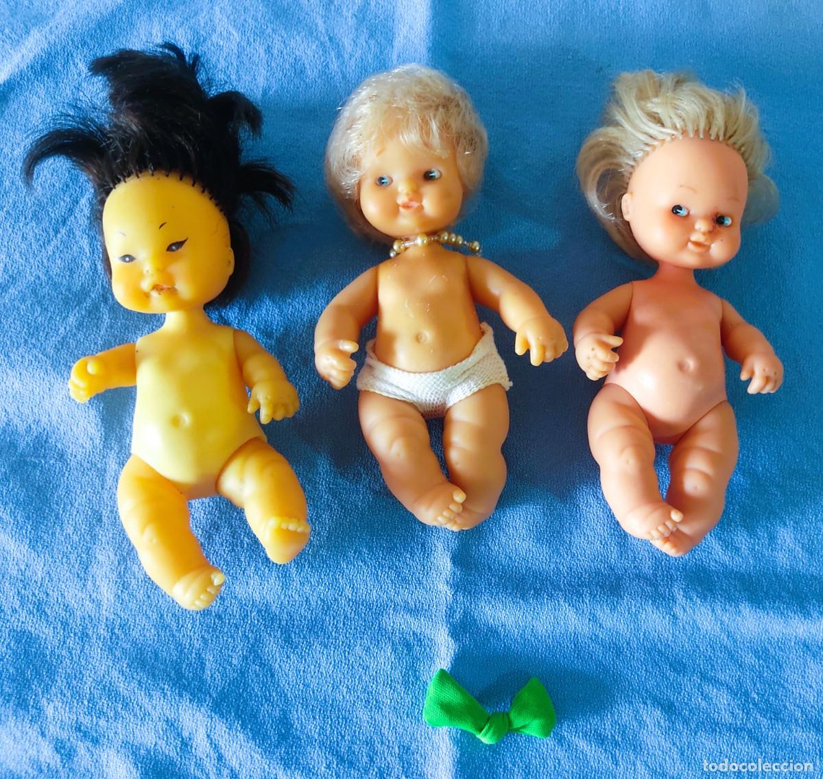 Mu&ntilde;ecas Lesly y Barriguitas: LOTE DE TRES MU&Ntilde;ECAS BARRIGUITAS DE FAMOSA ORIGINALES A&Ntilde;OS 70/80