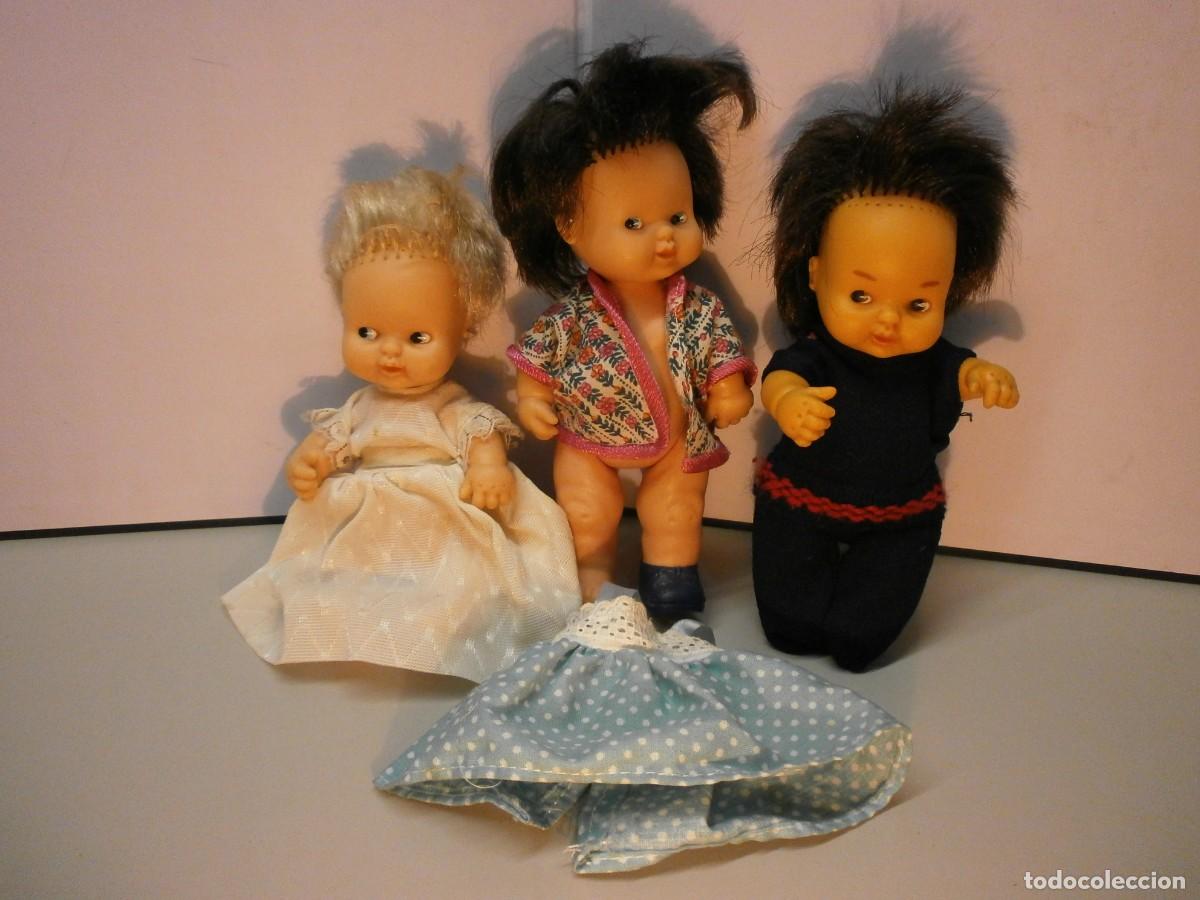 Mu&ntilde;ecas Lesly y Barriguitas: lote de 3 barriguitas antiguas