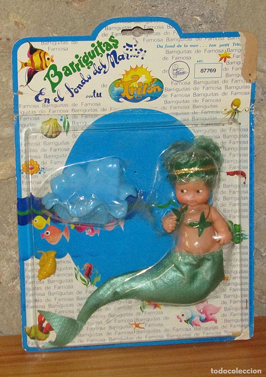 Mu&ntilde;ecas Lesly y Barriguitas: ANTIGUA MU&Ntilde;ECA BARRIGUITAS TRIT&Oacute;N, DE FAMOSA - NUEVA Y EN SU BLISTER - A&Ntilde;OS 70/80