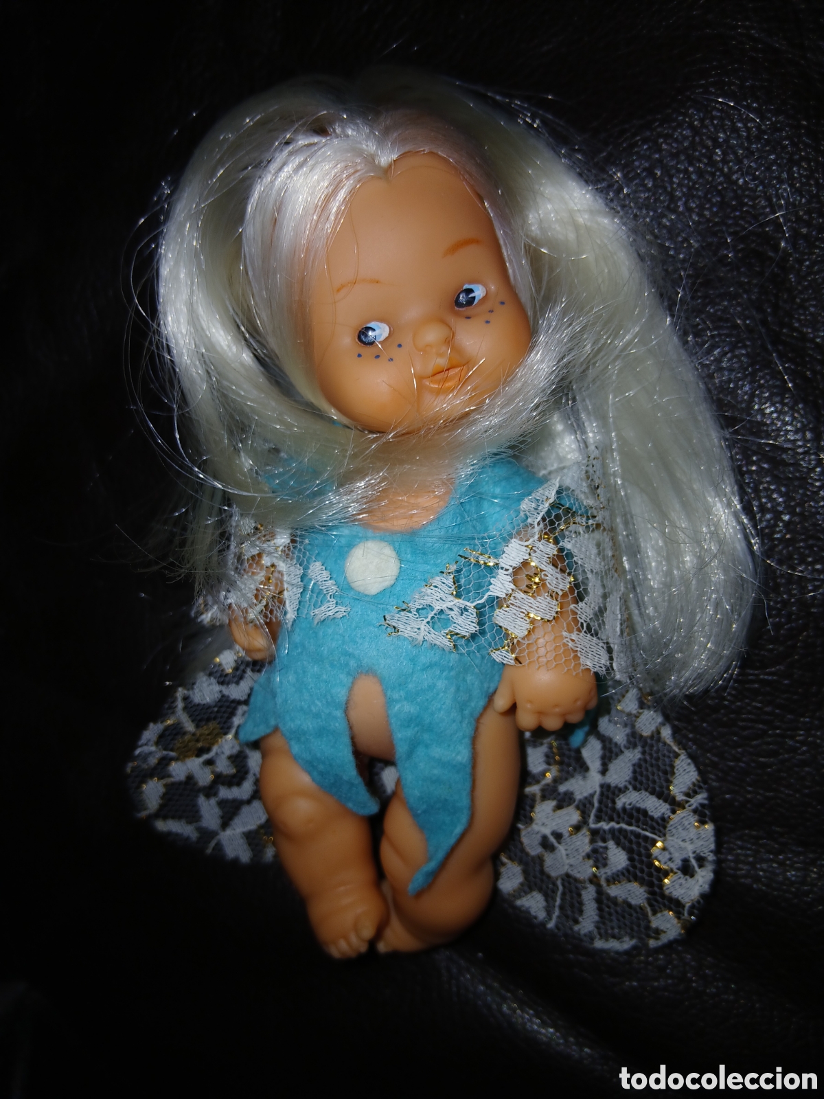 Mu&ntilde;ecas Lesly y Barriguitas: BARRIGUITAS DE FAMOSA SILFIDE AZUL ALAS BLANCAS PECAS AZULES SERIE DEL BOSQUE NO NINFA