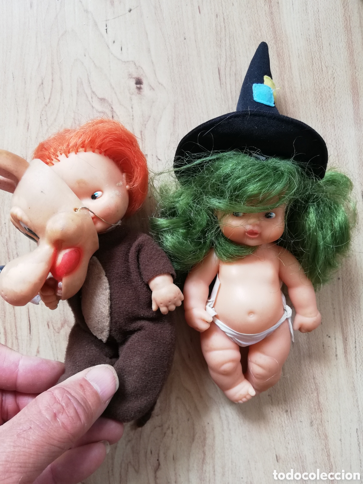 Bambole Lesly e Barriguitas: Mu&ntilde;eca Barriguitas disfraz de lobo. Original. Regalo barriguitas bruja