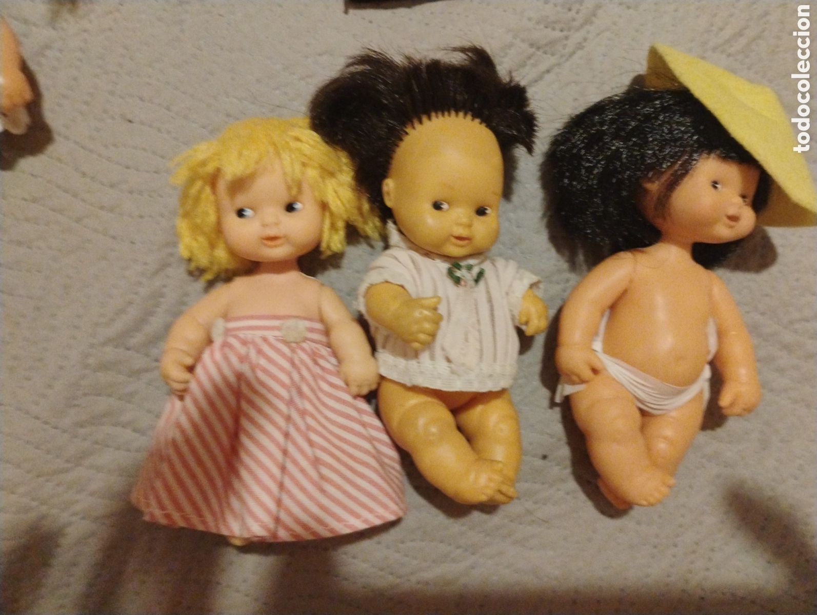 Mu&ntilde;ecas Lesly y Barriguitas: Barriguitas Famosa A&ntilde;os 70/80 - Rarezas: Pelo Lana Colorines, Vinilo Amarillo y China con Sombrero