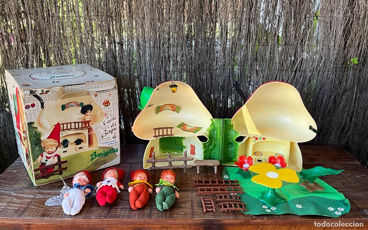 Puppen Lesly und Barriguitas : CASITA DEL BOSQUE DE BARRIGUITAS - CON 4 BARRIGUITAS TIPO GNOMO DUENDE DEL BOSQUE