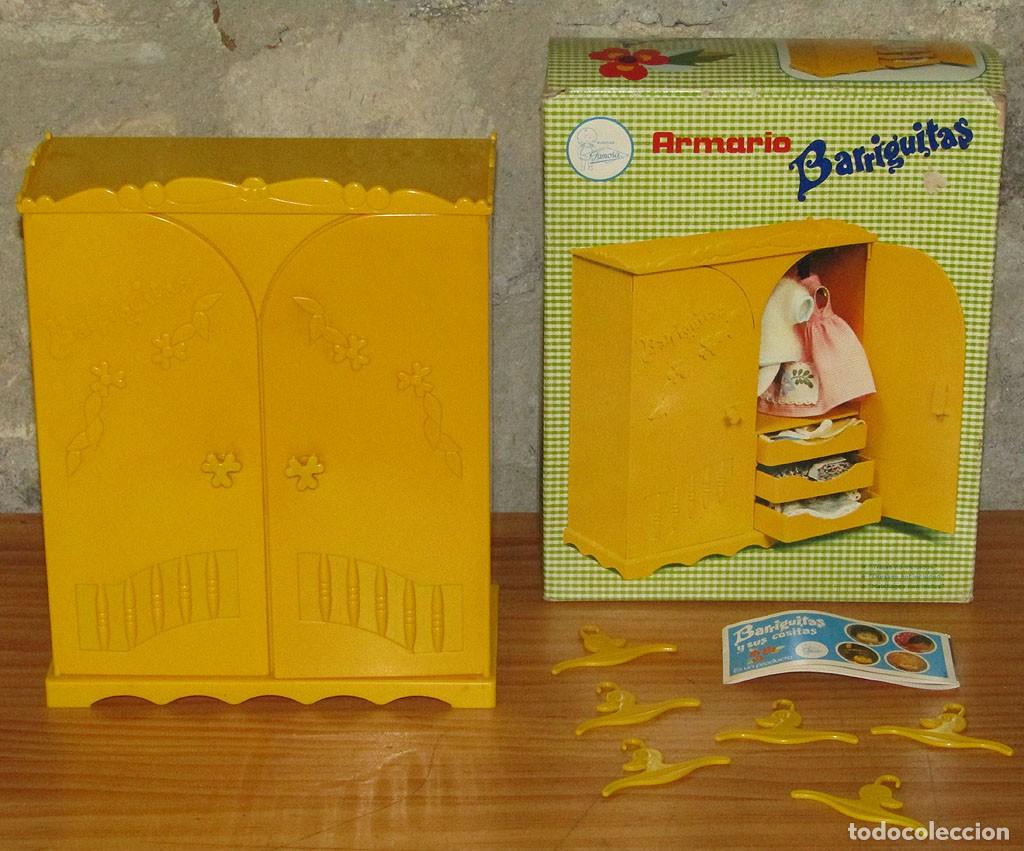 Mu&ntilde;ecas Lesly y Barriguitas: ANTIGUO ARMARIO DE LAS BARRIGUITAS DE FAMOSA - EN SU CAJA ORIGINAL, CON 6 PERCHAS Y CAT&Aacute;LOGO