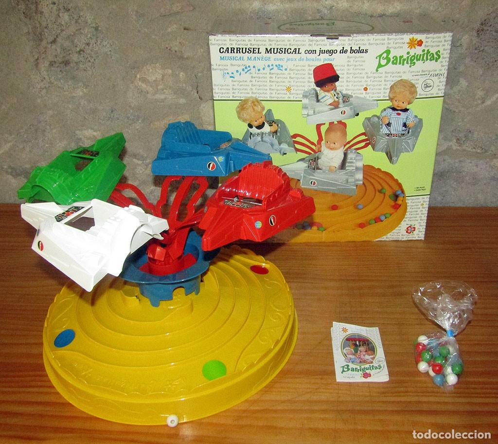 Mu&ntilde;ecas Lesly y Barriguitas: ANTIGUO CARRUSEL MUSICAL CON JUEGO DE BOLAS DE LAS BARRIGUITAS, DE FAMOSA - NUEVO Y FUNCIONANDO