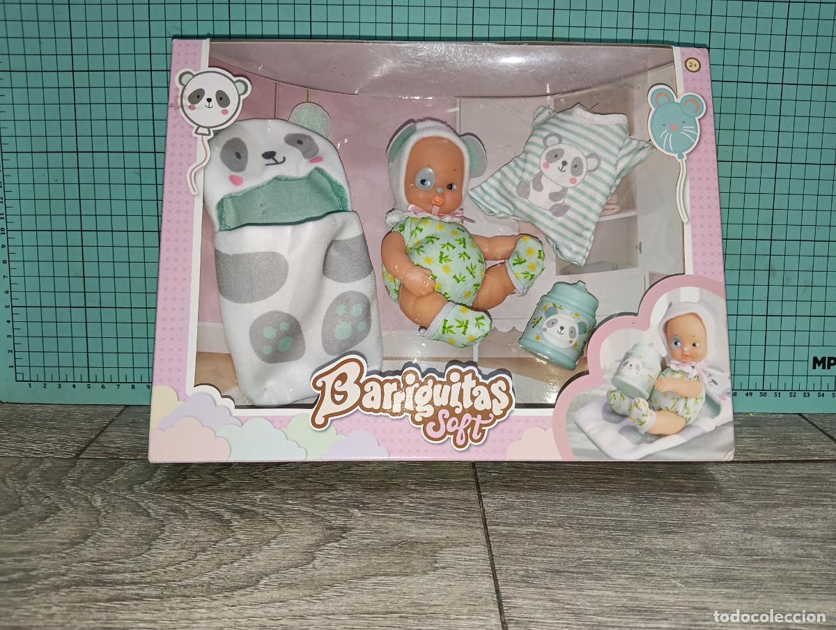 Mu&ntilde;ecas Lesly y Barriguitas: Preciosa mu&ntilde;eca Barriguitas cuerpo blandito Soft Trousseau Panda nueva en caja